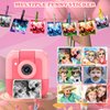 Kids Camera Instant Print,Kids Video Camera Instant Print Camera for Kids,Kids Instant Camera with Print Paper & 32G Card,Christams Birthday Gifts for Girls Age 3-12