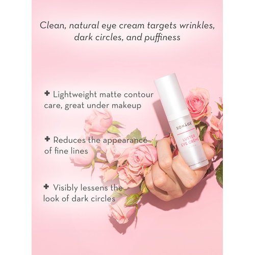 SONAGE Luster Eye Cream: Targets Dark Circles, Wrinkles & Puffiness | Vegan Collagen Formula
