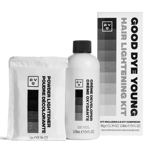 Good Dye Young Hair Lightener Kit with Dust Free Powder Lightener and 25 Volume Developer - Moist...