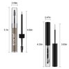 Apooliy 2Pcs Waterproof Eyebrow Gel Set，Highly Pigmented Liquid Eye Brow Gel and Clear Setting Brow Glue,Shaping Natural Eyebrows