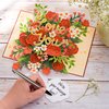 POPWOW Anniversary Pop Up Card, Floral Rose, Love You, Red Roses, Elegant 3D Greeting Cards, Ideal Gifts for Birthday, Mom, Sister, Aunt, Grandma, Daughter, Girl, Women 5x7