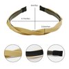 WOVOWOVO 4 Pieces Braided Headbands for Women Girls Leather Thin Hairbands for Women’s Hair Fashion Non Slip Head Band Solid Colors Hair Accessories