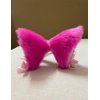 Sheicon Cat Ears with Bell Furry Neko Ears Headband Hair Clip Headwear Anime Cosplay For Halloween Costume Color Rose red