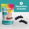 ZenToes Silicone Toe Spacers for Correct Toe Alignment, Bunion and Hammertoe Straighteners - 1 Pair (Black)