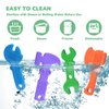 TYRY.HU Baby Teething Toys for Babies, Baby Teether Toys, BPA Free Silicone Baby Molar Teether Chew Toys, Hammer Wrench Spanner Pliers for Boys Girls, Soft-Textured, Easy to Hold & Clean, 4 Packs