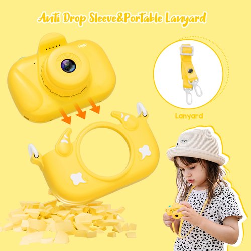 Kids Camera Toys for Boys and Girls,Kids Digital Camera with Dual Camera and 32GB SD Card，Toddler Camera for 3 4 5 6 7 8 Year Old, Christmas Birthday Present for Kids Boys and Girls