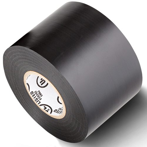 Premium Quality Electrical Tape • 2 in Wide • 66 ft Long • Flame Retardant Vinyl • 7 mil Thick • Black