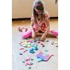 Math for Love 21st Century Pattern Blocks - Set of 132 Colorful Wooden Blocks in Eight Shapes for Creative STEAM Play at Home or School