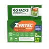 Zyrtec 24 Hour Allergy Relief Tablets, Indoor & Outdoor Allergy Medicine, 5 mg Cetirizine HCl per Antihistamine Tablet, Relief from Runny Nose & More, Individual Travel Pouches, 1 x 15 ct