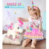 SOLIEHOO Unicorn Toys for Girls Unicorn Gifts, Walking Talking Singing Interactive Toy, Remote Control Plush Unicorn Pet Care Toy, Unicorn Dress up Clothes for Toddler Girls Kids 3 4 5 6 Years