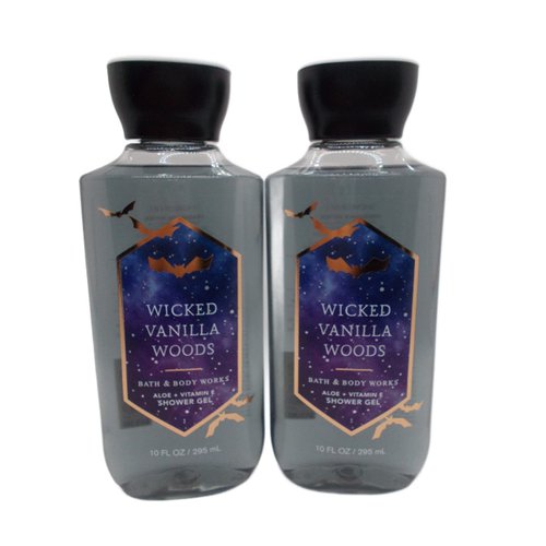 Bath & Body Works Signature Collection Shower Gel 10 Fl Oz 2 Pack (Wicked Vanilla Woods)
