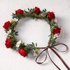KorViSHOW Rose Hair Flower Crown - Girl Flower Crown Decoration Rose Celebration Round Flower Head Bride Bride Bride Wedding Renaissance Festival Party Birthday Ball Photo Accessories