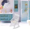 TOYANDONA 2 Pieces Doll House Wooden Chairs, 1:12 Christmas Dollhouse Model Chairs Mini Dollhouse Wooden Rocking Chairs for Dollhouse Accessories Furniture Decoration