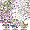 Two Packs of Flatback Rhinestones 4520 Pcs Rainbow Gems Crystal Nail Rhinestones for Crafting, Colorful+ AB+Transparent White Rhinestones for Bedazzling with Picker Tools for Nail Art and Face Makeup