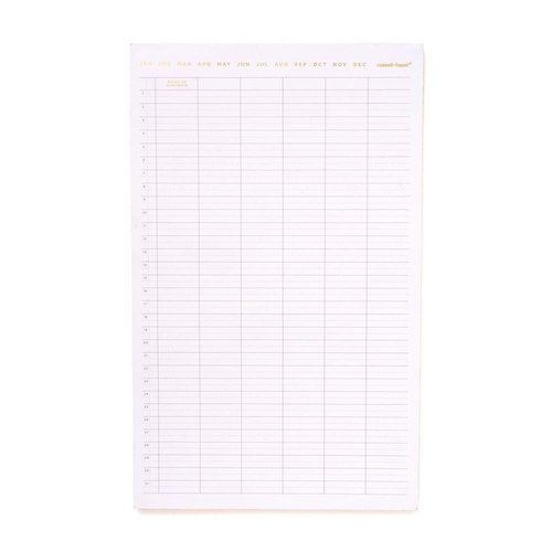 russell+hazel Perpetual Family Desk Calendar, 8.75” x 14” (55757)