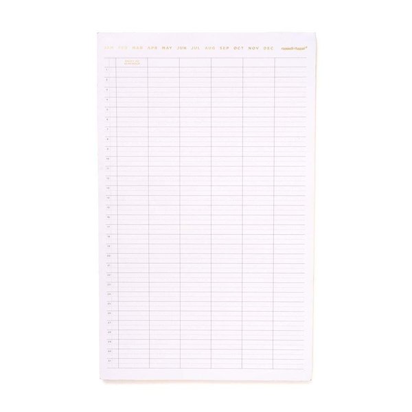 russell+hazel Perpetual Family Desk Calendar, 8.75” x 14” (55757)