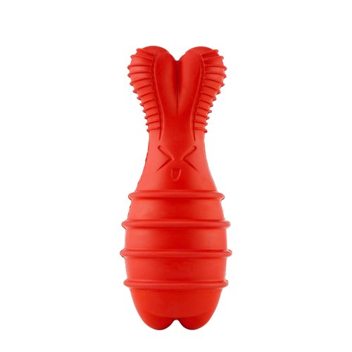 Petstages Grunt Fetch Stick Dog Toy, Bunny, Red