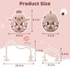 Baby High Chair Suction Toys Teething Chew - Baby Table Toys, Baby Teething Toys Silicone Teethers, Food Grade Silicon for 6 12 18 Months (Beige Rosepink)