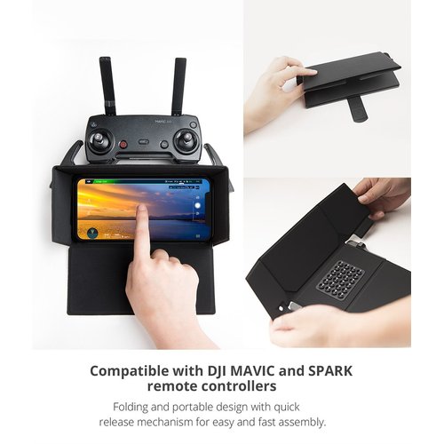 PGYTECH Mavic 2 Smartphone Screen Hood Phone Monitor Hood Compatible DJI Mavic 2/ Mavic Pro/Mavic Air Phantom 4 Pro Spark Inspire Remote Controller Accessory Sun Hood