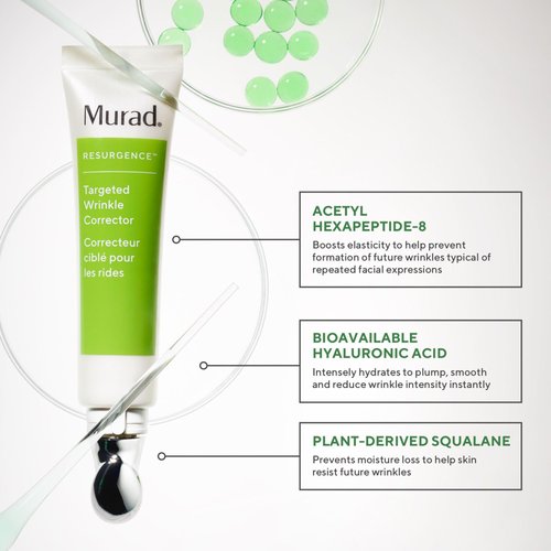 Murad Targeted Wrinkle Corrector - Resurgence Anti-Wrinkle Face Cream - Instant Filler Wrinkle Corrector - Gentle Anti-Aging Hydrating Hyaluronic Acid Treatment Backed by Science, 0.5 Oz