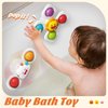 SpringFlower Suction Cup Spinner Toys, Baby Bath Toys for 12 18 Months Boy&Girl, Sensory Toys Bath Toys Travel Table Toy for Toddlers, Birthday Baby Gifts for 1 2 3 Year Old Toddler