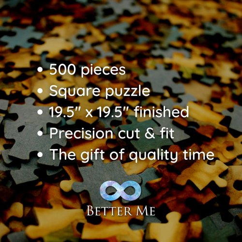 Purring Puzzlers 500 Piece Puzzles for Adults - Cute Cat Lover Holiday Cat Puzzle for Adults Teens & Family, Fun Puzzle of a Ginger & Tabby Cat Family