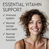 Vitamin D3 K2 Capsules - Vitamin D3 5000 IU and Vitamin K MK7 100mcg - 60 Capsules - USA Made Vegetarian Vitamin D Supplement - High Strength VIT D for Bones, Muscle, Teeth, Immune System