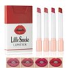Tiejdhr 4 Colors Mini Little Tube Lipstick, Matte Velvet Lipstick, Red Moisturizer Smooth Lip Stick Lip Stain Long Lasting 24-Hours Waterproof Labiales Mate (Set B)