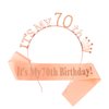 ACO-UINT 70th Birthday Crown for Women, Cute Birthday Sash & Birthday Headband for Women Set, Sweet Birthday Headband 70th Birthday Decorations Birthday Gifts for Women