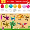 Mexican fiesta Balloon Garland Arch Kit 121pcs with Pink, Red, Yellow, Orange, Green Balloons and day of the dead Banner for Birthday and Baby Shower Cinco de Mayo Themed Party Supplies Decorations
