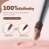 Modelones 3pcs Acrylic Nail Brush Set, Size 8/10/12 Kolinsky Acrylic Brushes for Acrylic Powder Application, Nail Extension, 3D Nail Carving, Round Shaped Nail Art Brushes with Wooden Handle