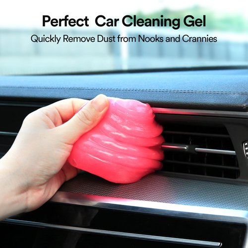 PULIDIKI Car Cleaning Gel for Car Cleaning Putty Car Slime for Cleaning Car Interior Cleaner Car Cleaning Supplies Auto Detailing Tools Car Essentials Car Accessories for Women Interior Cute Set Pink