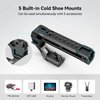 SmallRig Lightweight NATO Top Handle - Quick Release NATO Grip for DSLR Camera Cage - Universal Top Handle with 5 Cold Shoe Adapters and NATO Clamp (Lite) - 3766