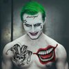 VANTATY 5 Sheets 3D Halloween Joker Temporary Tattoos For Men Women Adults, Clown Damaged Tattoo Joker Costume, Fake Tattoo Stickers Prison Prisoner Inmate Gothic, Halloween Face Tattoo Makeup Kit