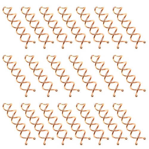 TUUXI 20 Pcs Spiral Bobby Hair Pins Rose Gold Hair Screws Hair Twister Hair Accessories for Women Fast Bun Thick Hair Style