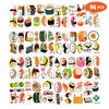 Sushi Temporary Tattoos 8 Sheets 96 PCS Sushi Roll Party Decorations Favors Supplies Japanese Theme Birthday Cute Stickers Christmas Gifts for Boys Girls Kids Class School Prizes Carnival