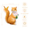 Attivolife Solar Squirrel Garden Statue Light, Outdoor Decor Figurines with Butterfly, Yard Patio Balcony Lawn Home Decor Sculpture Ornaments, Mother's Day Birthday Gift for Mom Grandma