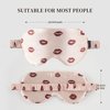 THXSILK Sleep Mask 100% 19 Momme Pure Mulberry Silk Super Smooth Cooling Decorative Sleep Eye Mask Blackout Eye Cover with Wide Head Strap, Sexy-Lip-Pink