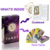 IXIGER Tarot Cards Deck with Guidebook,78 Classic Tarot Cards Deck Standard Size 4.75" x 2.76",Riginal Tarot Card Decks for Beginners and Expert,Future Telling Cards Game. (Purple Starry)