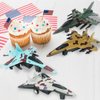 ArtCreativity United Sates Air Force Diecast Fighter Jet Toy, Set of 4, Pullback Mechanism Metal Jet Plane Fighter Toys for Boys, Air Force Military Cake Decorations, Pull Back Airplane Party Favor