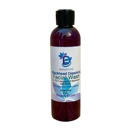Diva Stuff Blackhead Dissolving Face Wash, With Papaya Enzymes, Honey and A Lemon Cooling Peptide - Made in the USA with Safe Ingredients, 4 oz