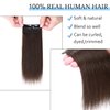 SEGO Clip in Hair Extensions Real Human Hair Short 10 Inch Hairpiece Human Hair Toppers for Women With Thinning Hair Adding Hair Volume -1 Pcs 15g Dark Brown