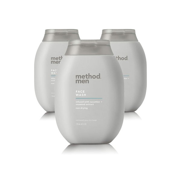 Method Men Face Wash; Sea + Surf; 6 Ounces; 3 pack