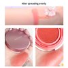 BLUE LOVE Cushion Liquid Blush for Cheeks with Mirror, Natural and Elegant Face Makeup Blush Cream, Silky Face Blushes Cheek Tint, Contour & Highlight Face for Sheer Finish (Pink Orange)