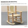jojofuny Wooden Dollhouse Rocking Chairs 1:12 Scale Christmas Model Chairs Miniature Wooden Rocking Chairs for Dollhouse Accessories Furniture Decoration