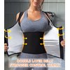 Women Sauna Vest Sweat Tank Top Waist Trainer Workout Slimming Shirt Sauna Tights Compression Top Heat Trapping Suit Gym Sauna Jacket Exercise Bodyshaper Girdle Corset(TBH2003-07-XXXL)