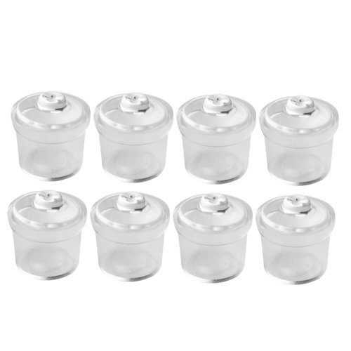 VOSAREA 8pcs Jar Model Miniature Dollhouse Accessories Plastic Candy Jar Ornaments Cute Candy Jar Miniature Dollhouse Ornament Miniature Dollhouse Food Jar Models Sugar Bowl PVC Doll House