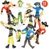 ArtCreativity Bendable Pirate Figures, Set of 12 Flexible Men, Birthday Party Favors for Boys & Girls, Stress Relief Fidget Toys for Kids and Adults, Goody Bag Stuffers, Piñata Fillers