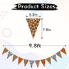 VILIFEVER 2 Pieces Animal Print Pennant Banner Jungle Theme Party Supplies Safari Birthday Party Decorations, Jungle Safari Birthday Banner for Animal Zoo Party Decor