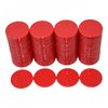Smartdealspro Set of 100 25MM/1 Inch Opaque Plastic Learning Counting Counters Poker Chips (Red)